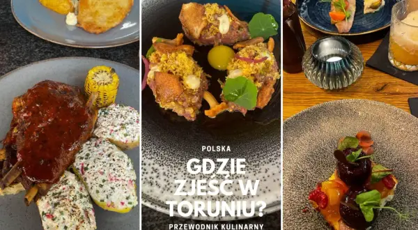 Pyszne dania, które podpowiadają, gdzie zjeść w Toruniu. Od żeberek po wykwintne przystawki.